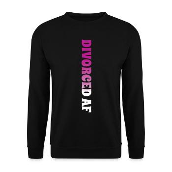 Happy Divorce Party Divorced Af - Unisex Sweatshirt - black - Front - Alina (178cm) & Michal (187cm)
