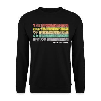 Happy Divorce Party Retro The End - Unisex Sweatshirt - black - Front - Alina (178cm) & Michal (187cm)