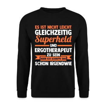 Ergotherapie Ergotherapeut - Unisex Pullover - Schwarz - Vorne - Alina (178cm) & Michal (187cm)