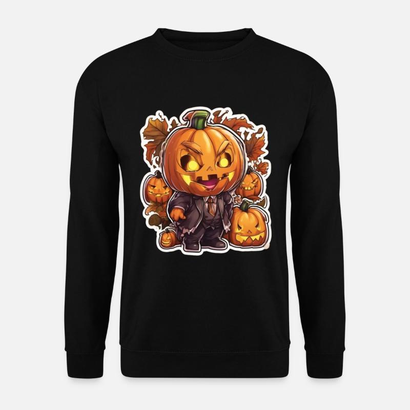 Kürbis Halloween Halloween Kürbis Kürbis - Unisex Pullover - Schwarz