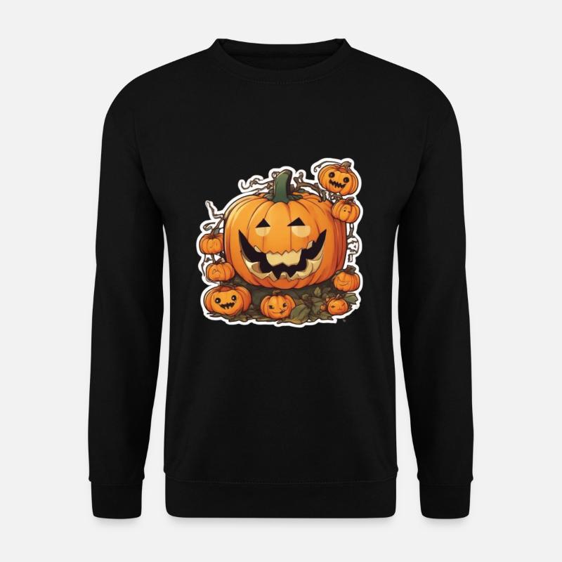 Kürbis Halloween Halloween Kürbis Kürbis - Unisex Pullover - Schwarz