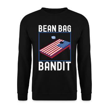 Cornhole Player Cornhole Board - Unisex Sweatshirt - black - Front - Alina (178cm) & Michal (187cm)