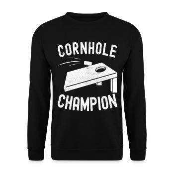 Cornhole Player Cornhole Board - Unisex Sweatshirt - black - Front - Alina (178cm) & Michal (187cm)