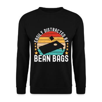 Cornhole Player Cornhole Board - Unisex Sweatshirt - black - Front - Alina (178cm) & Michal (187cm)