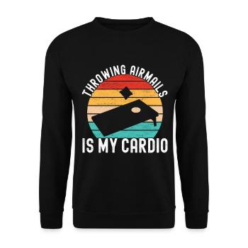 Cornhole Player Cornhole Board - Unisex Sweatshirt - black - Front - Alina (178cm) & Michal (187cm)