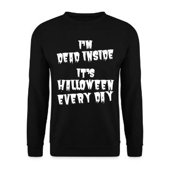 Halloween for Introverts I'm dead inside - Unisex Sweatshirt - black - Front - Alina (178cm) & Michal (187cm)