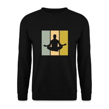 Meditation - Unisex Sweatshirt - black - Front - Alina (178cm) & Michal (187cm)