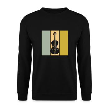 Geige - Unisex Pullover - Schwarz - Vorne - Alina (178cm) & Michal (187cm)