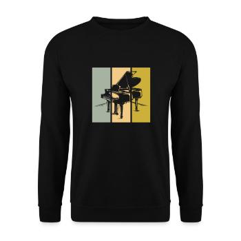 Klavier - Unisex Pullover - Schwarz - Vorne - Alina (178cm) & Michal (187cm)