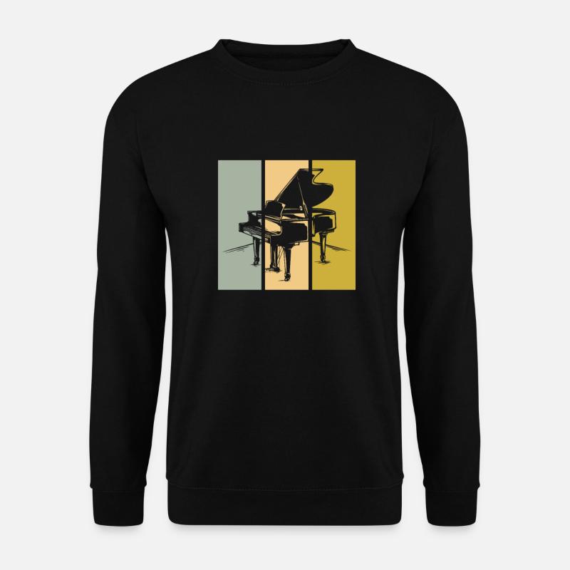 Klavier - Unisex Pullover - Schwarz