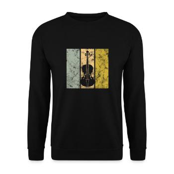 Geige - Unisex Pullover - Schwarz - Vorne - Alina (178cm) & Michal (187cm)
