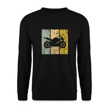 Motocyclette - Sweat-shirt Unisexe - noir - Devant - Alina (178cm) & Michal (187cm)