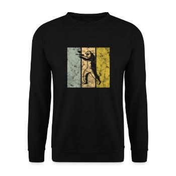 Paintball - Unisex Sweatshirt - black - Front - Alina (178cm) & Michal (187cm)