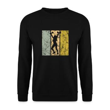 Fitness - Unisex Sweatshirt - black - Front - Alina (178cm) & Michal (187cm)