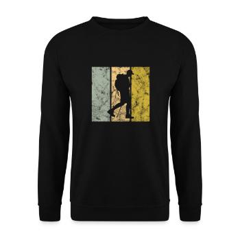 wander - Unisex Sweatshirt - black - Front - Alina (178cm) & Michal (187cm)
