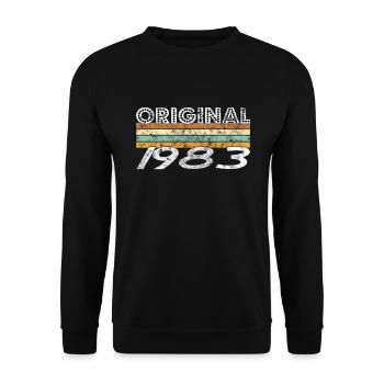 Original 1983 - Unisex Pullover - Schwarz - Vorne - Alina (178cm) & Michal (187cm)
