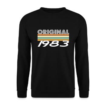 Original 1983 - Unisex Pullover - Schwarz - Vorne - Alina (178cm) & Michal (187cm)