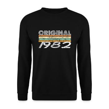 Original 1982 - Sweat-shirt Unisexe - noir - Devant - Alina (178cm) & Michal (187cm)