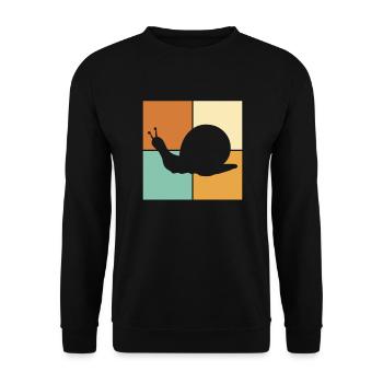 Escargot - Sweat-shirt Unisexe - noir - Devant - Alina (178cm) & Michal (187cm)