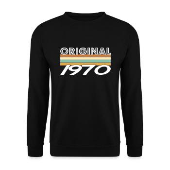 Original 1970 - Sweat-shirt Unisexe - noir - Devant - Alina (178cm) & Michal (187cm)