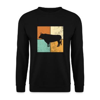 Bull - Unisex Sweatshirt - black - Front - Alina (178cm) & Michal (187cm)