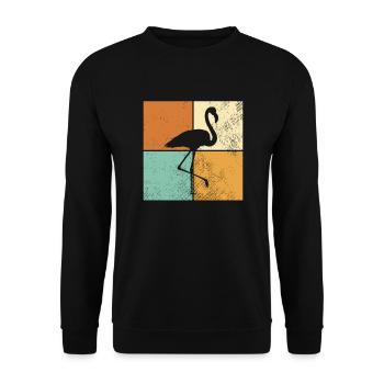 Flamant - Sweat-shirt Unisexe - noir - Devant - Alina (178cm) & Michal (187cm)