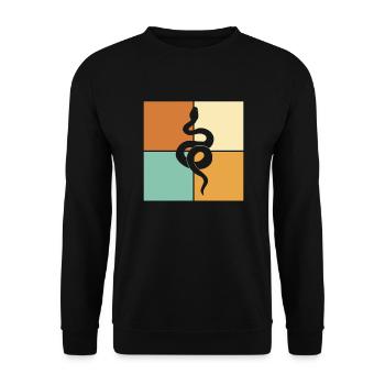 Snake - Unisex Sweatshirt - black - Front - Alina (178cm) & Michal (187cm)
