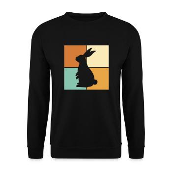 Hare - Unisex Sweatshirt - black - Front - Alina (178cm) & Michal (187cm)