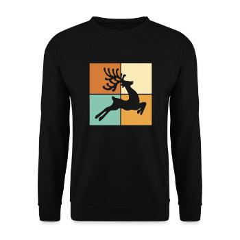 Elk - Unisex Sweatshirt - black - Front - Alina (178cm) & Michal (187cm)