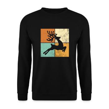 Elk - Unisex Sweatshirt - black - Front - Alina (178cm) & Michal (187cm)