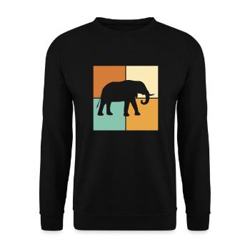Elephant - Unisex Sweatshirt - black - Front - Alina (178cm) & Michal (187cm)