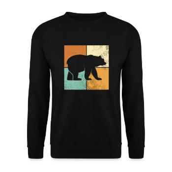 Bear - Unisex Sweatshirt - black - Front - Alina (178cm) & Michal (187cm)