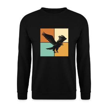 Eagle - Unisex Sweatshirt - black - Front - Alina (178cm) & Michal (187cm)