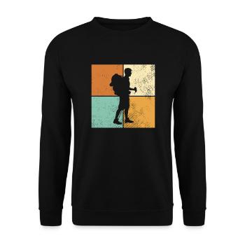 Wander - Unisex Sweatshirt - black - Front - Alina (178cm) & Michal (187cm)