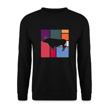 Bull - Unisex Sweatshirt - black - Front - Alina (178cm) & Michal (187cm)