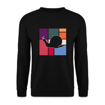 Escargot - Sweat-shirt Unisexe - noir - Devant - Alina (178cm) & Michal (187cm)