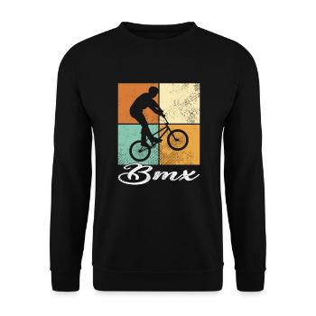 BMX - Unisex Sweatshirt - black - Front - Alina (178cm) & Michal (187cm)