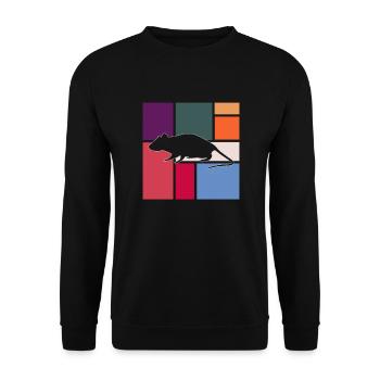 Maus - Unisex Pullover - Schwarz - Vorne - Alina (178cm) & Michal (187cm)