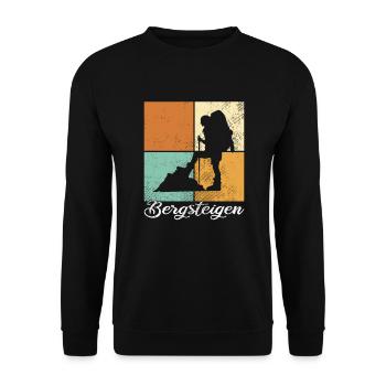 Bergsteigen - Unisex Pullover - Schwarz - Vorne - Alina (178cm) & Michal (187cm)
