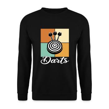 Darts - Unisex Pullover - Schwarz - Vorne - Alina (178cm) & Michal (187cm)