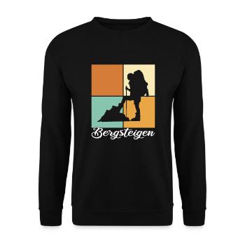 Bergsteigen - Unisex Pullover - Schwarz - Vorne - Alina (178cm) & Michal (187cm)