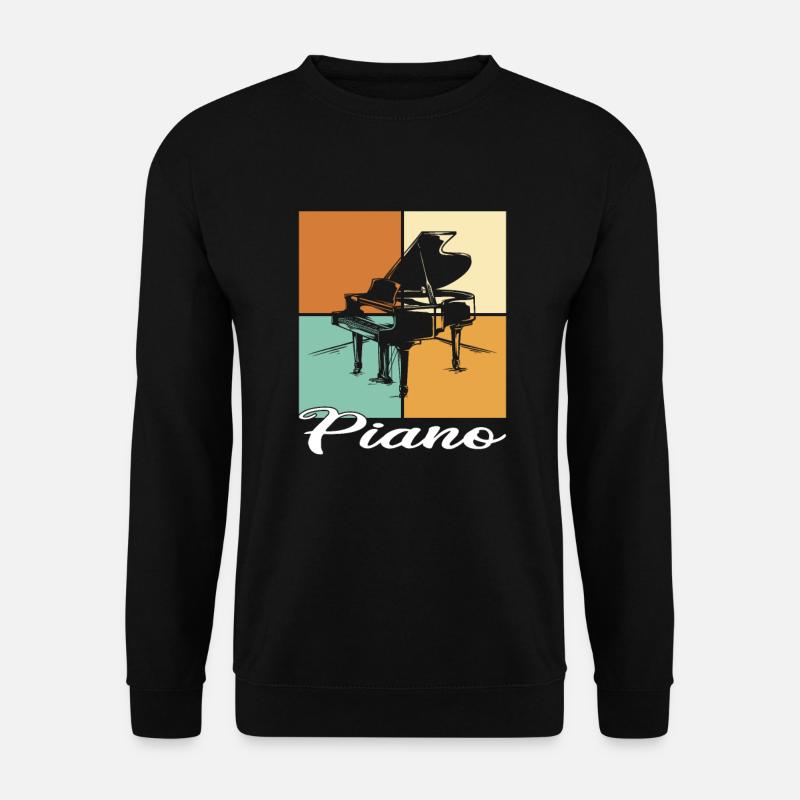 Klavier - Unisex Pullover - Schwarz