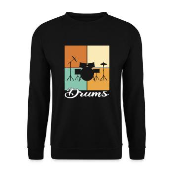 Percussion - Unisex Sweatshirt - black - Front - Alina (178cm) & Michal (187cm)