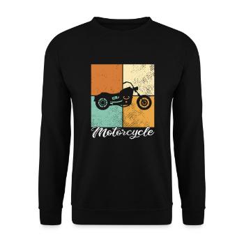 Motorcycle - Unisex Sweatshirt - black - Front - Alina (178cm) & Michal (187cm)