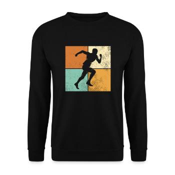 Jog - Unisex Sweatshirt - black - Front - Alina (178cm) & Michal (187cm)
