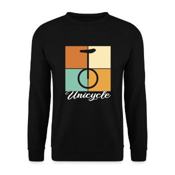 Unicycle - Unisex Sweatshirt - black - Front - Alina (178cm) & Michal (187cm)