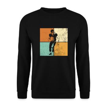 Football - Unisex Pullover - Schwarz - Vorne - Alina (178cm) & Michal (187cm)