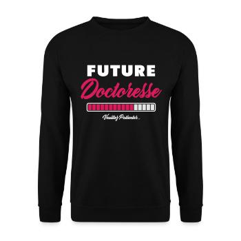 Future Doctoresse Humour Métier Cadeau - Sweat-shirt Unisexe - noir - Devant - Alina (178cm) & Michal (187cm)