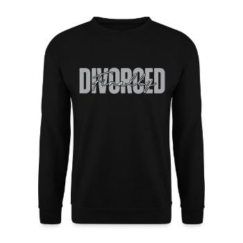 Happy Divorce Party Divorced - Unisex Sweatshirt - black - Front - Alina (178cm) & Michal (187cm)