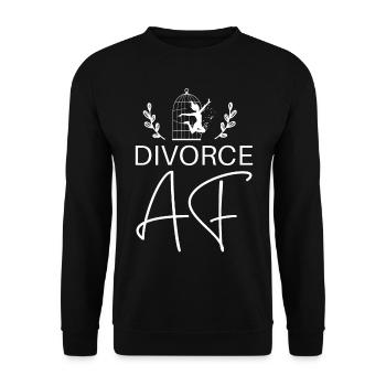 Happy Divorce Party Divorce Af - Unisex Sweatshirt - black - Front - Alina (178cm) & Michal (187cm)